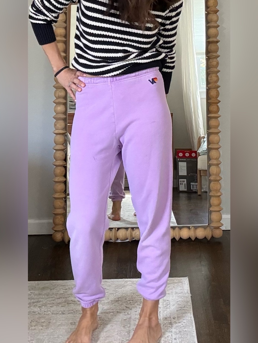 Aviator Nation Purple Bolt Sweatpants size XS